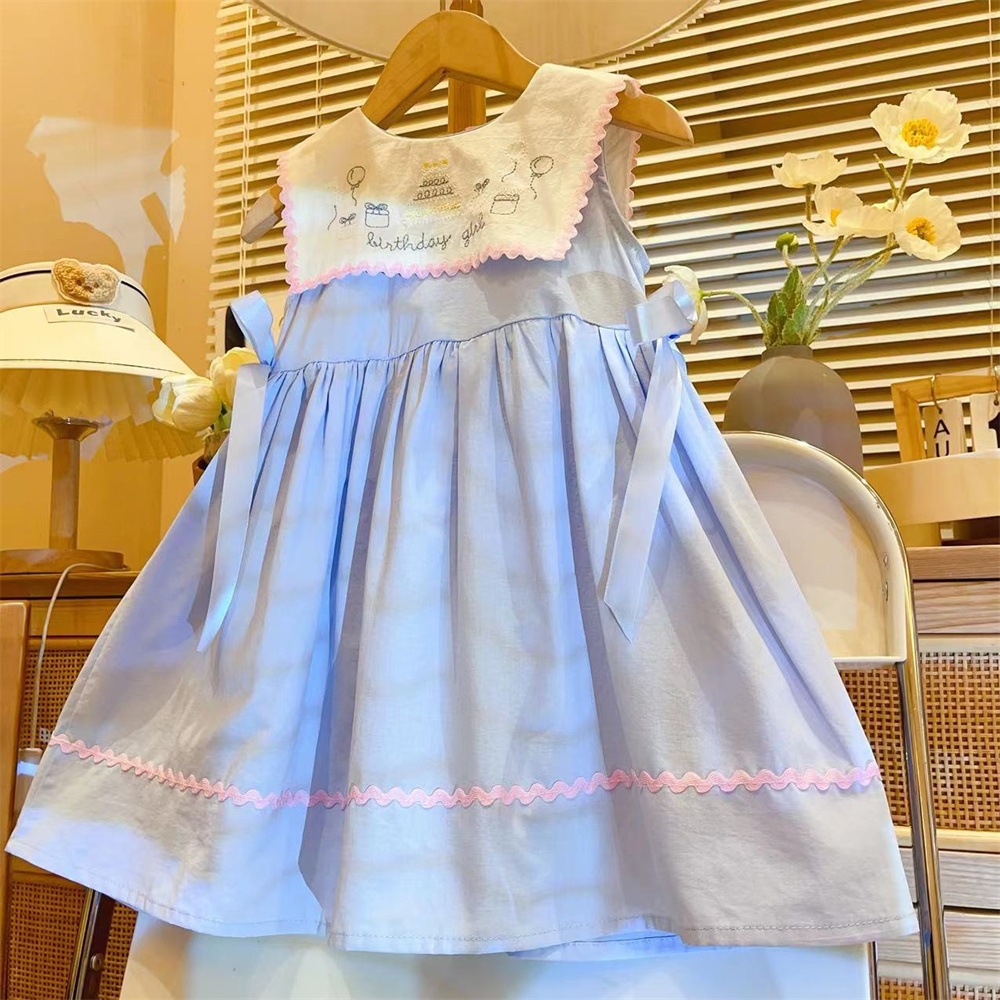 Baby Clothing Line - Girls Casual Dresses New Summer Blue