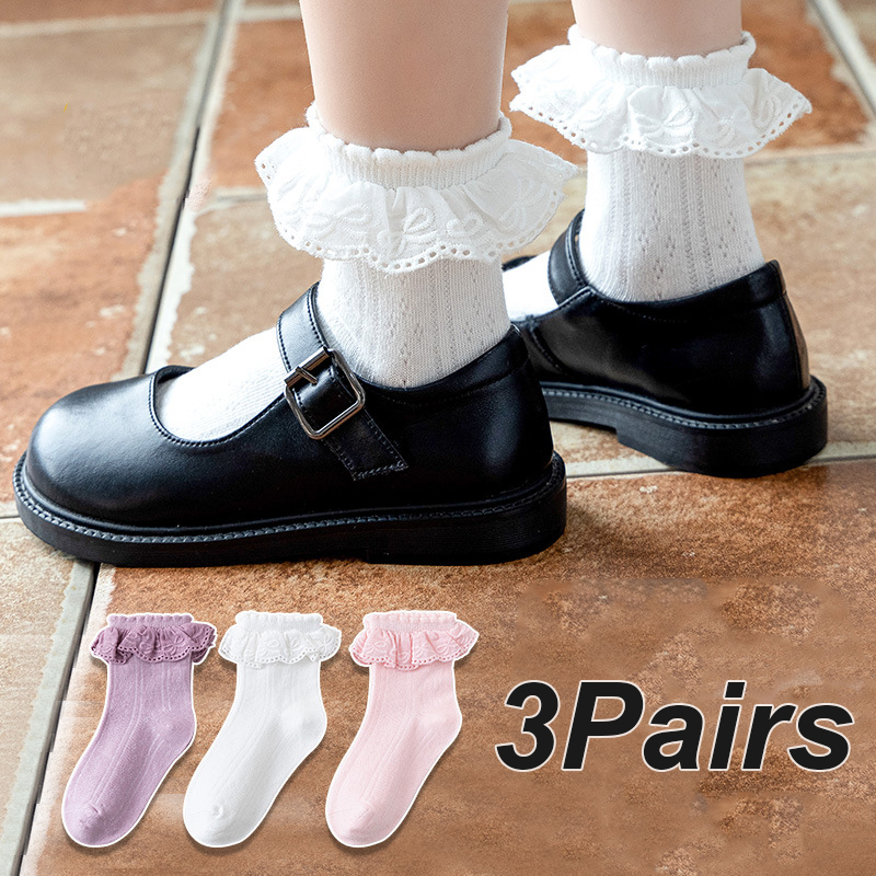 3Pairs/set Kids Girls Ankle So - Toddler Sock Set review and price