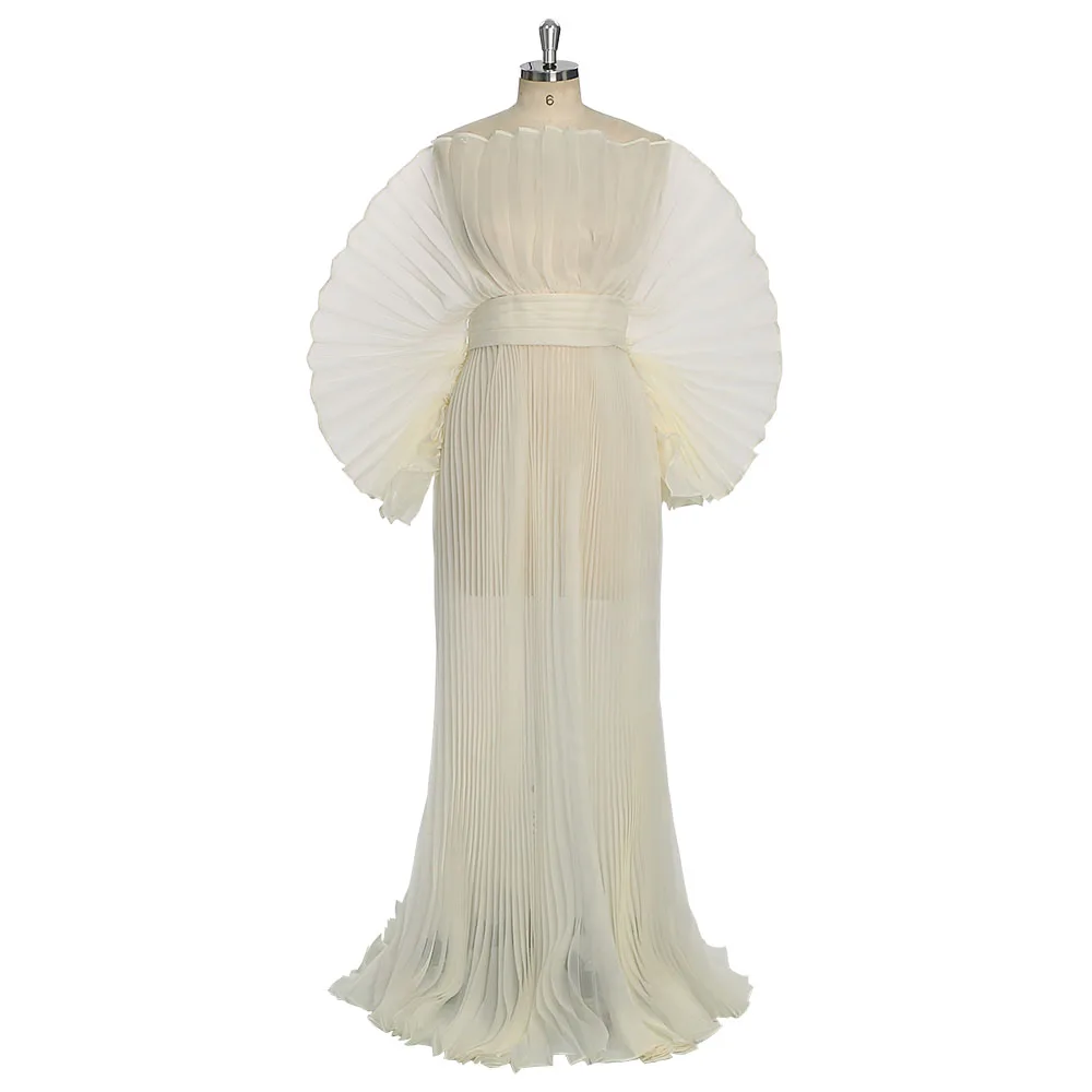 2026 New Off White Pleated Max - Baby Xmas Clothing review and price