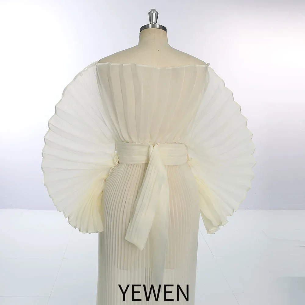2026 New Off White Pleated Max - Baby Xmas Clothing review and price