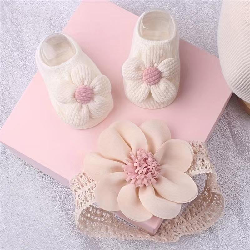 Baby flower hair with sock set - Toddler Sock Set review and price