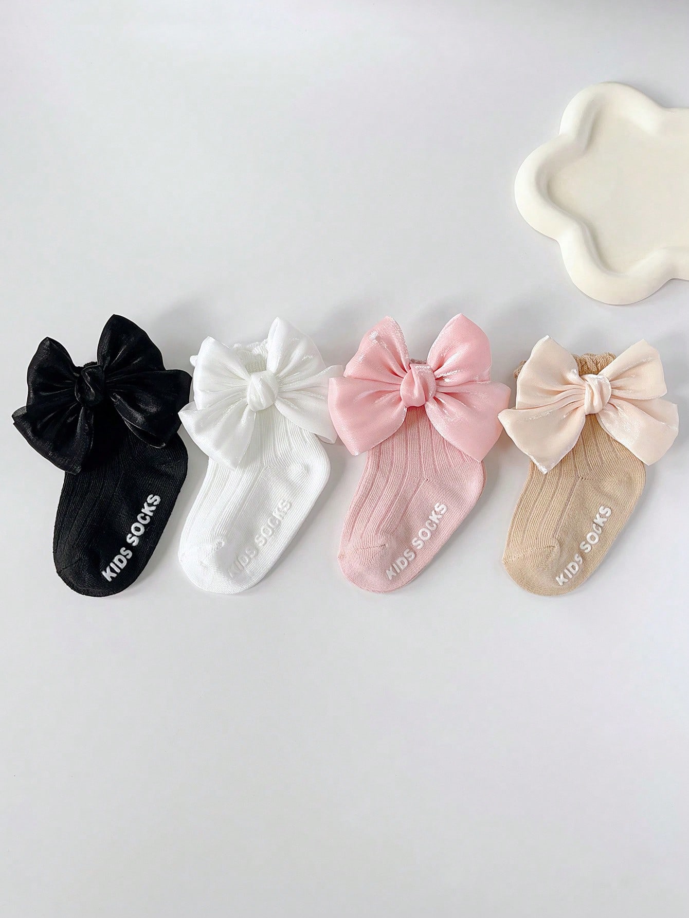 4 Pairs Baby Bow Soft Learning - Toddler Sock Set review and price