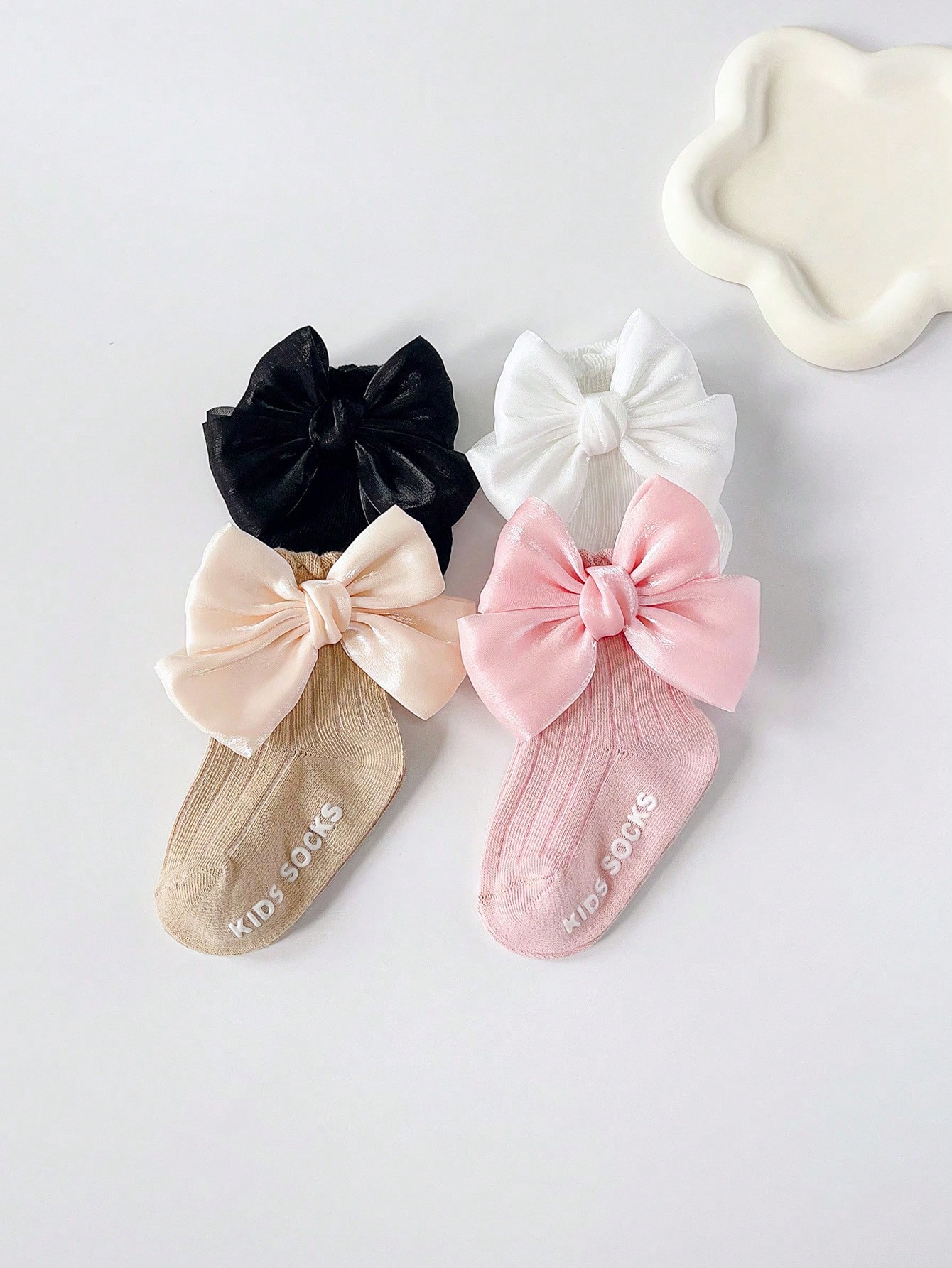 4 Pairs Baby Bow Soft Learning - Toddler Sock Set review and price