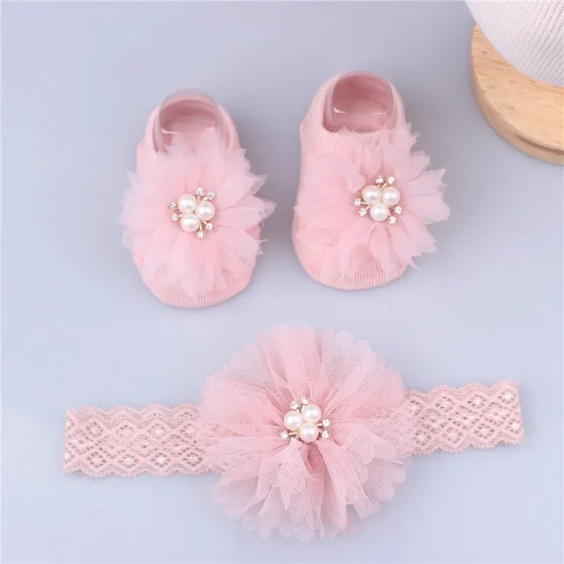 Lovely Pearl Bows Baby Headban - Toddler Sock Set review and price