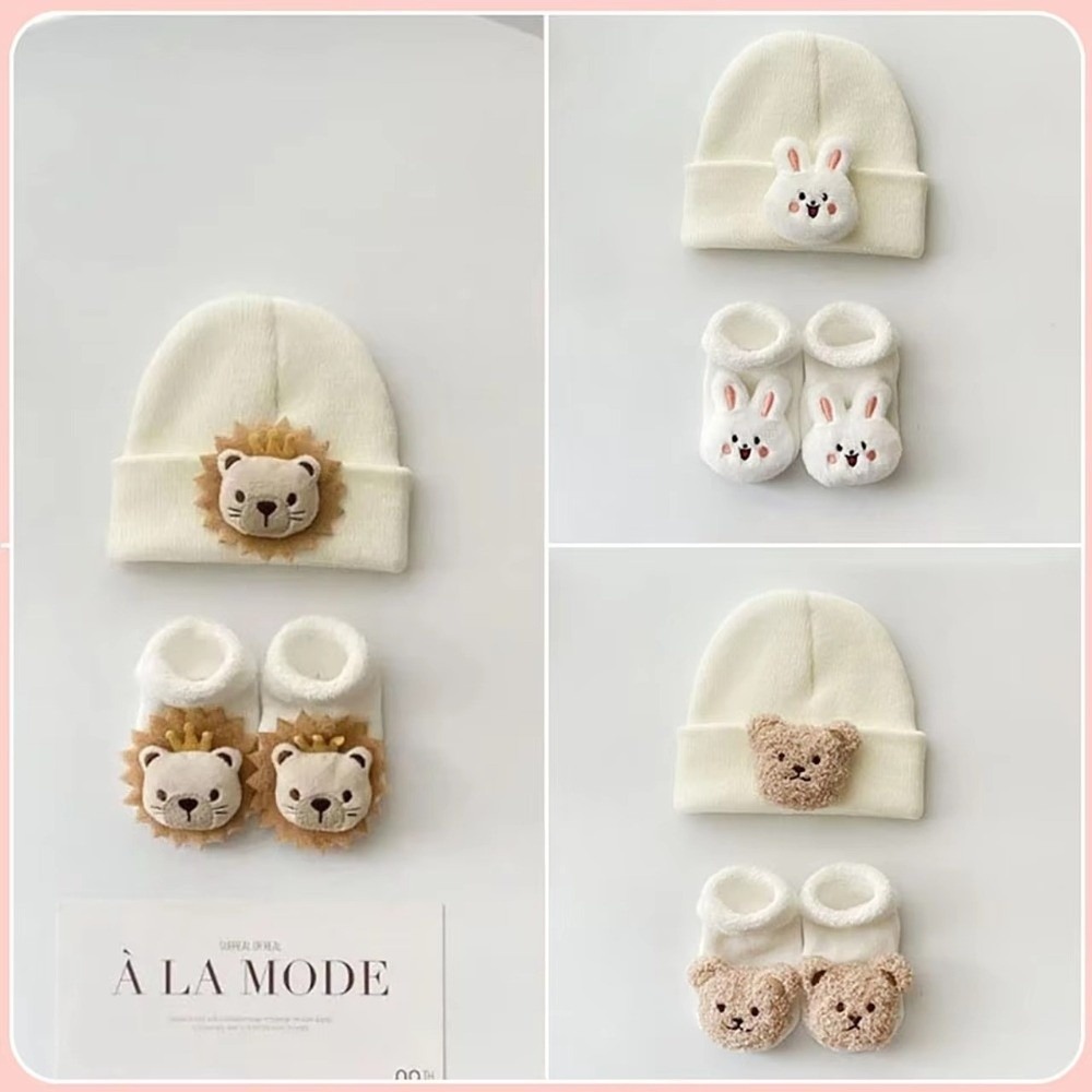 2PCS/Set New Cartoon Baby Hat  - Toddler Sock Set review and price