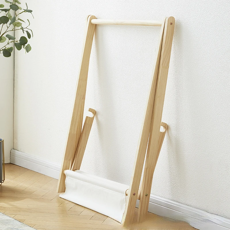 Solid Wood Floor Standing Clot - Baby Clothing Rack review and price