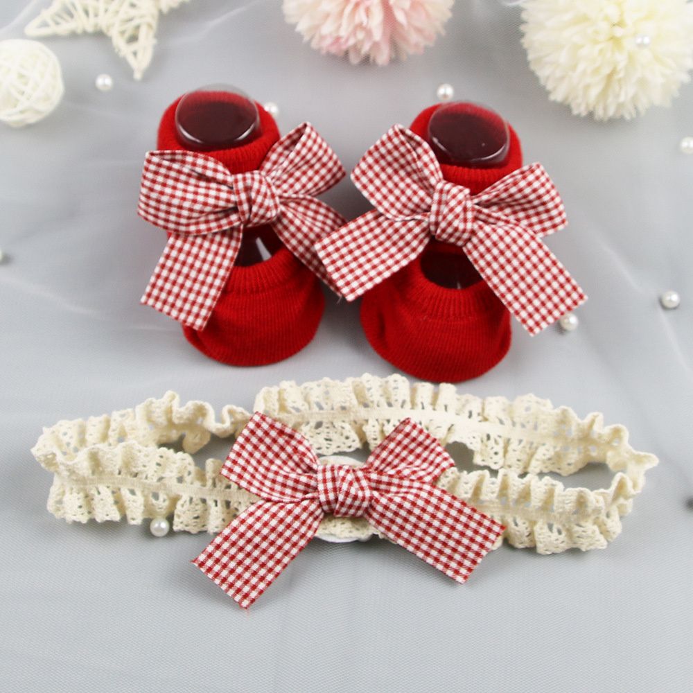 Christmas Gift Cotton Bow Head - Toddler Sock Set review and price