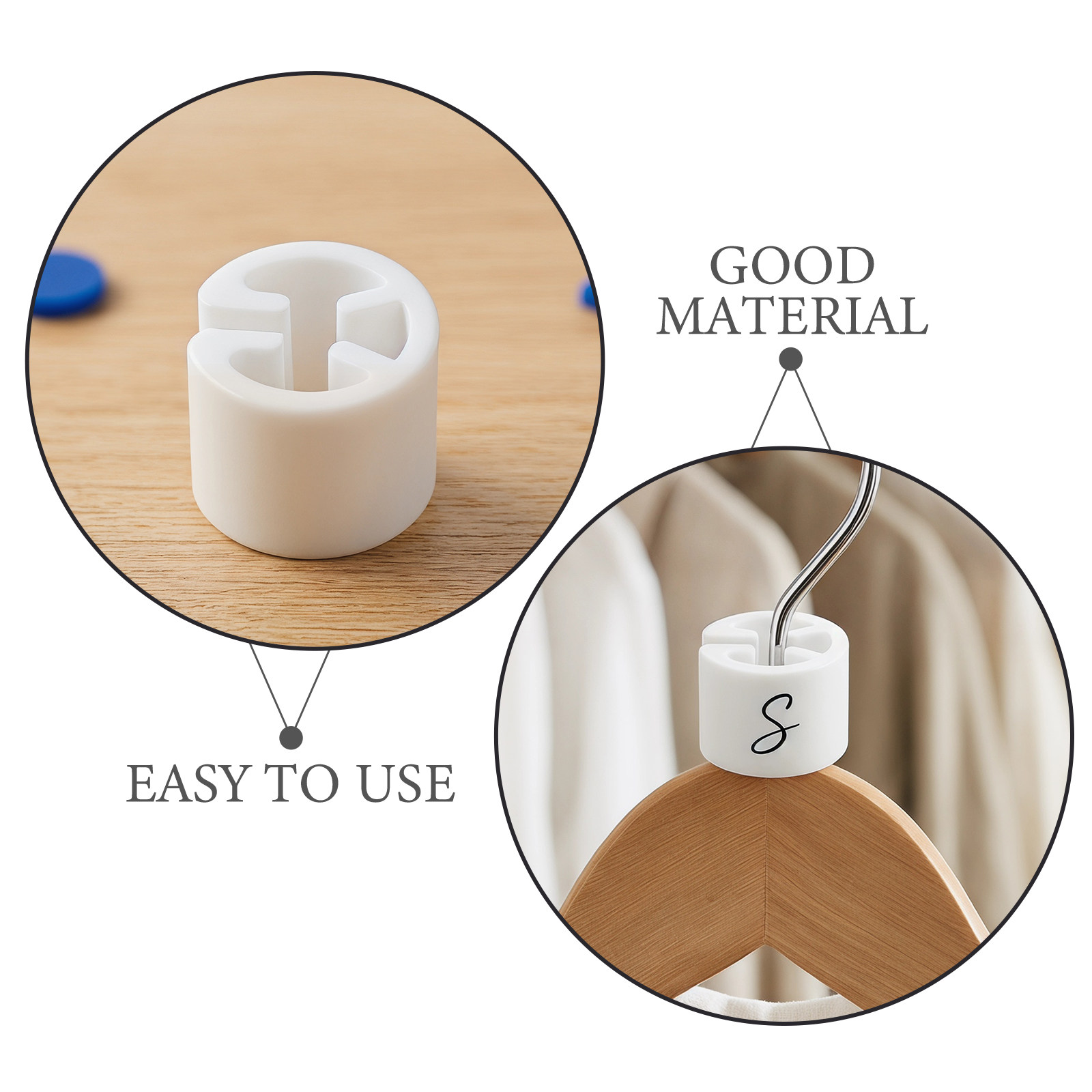 100Pcs White Plastic Clothing  - Baby Clothing Hanger Dividers review and price